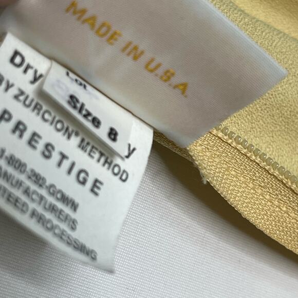 Vintage yellow and gold Alyce Designs gown size 8 - Picture 11 of 12